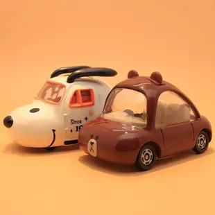 TOMY 多美卡合金小汽車 布朗熊 史努比 可愛卡通玩具車模 玩具車 合金車 兒童玩具 小車模型 禮物