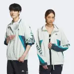 【ADIDAS 愛迪達】外套 男款 女款 運動外套 風衣外套 亞規 WORD WOV JKT 綠 IS5148