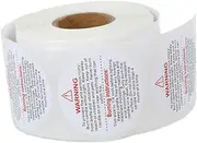 KALLORY 1 Roll Candle Warning Stickers Professional Safety Decals for Wax Melting Easy Application Labels for Candle Jars and Containers Sufficient Quantity for DIY Projects