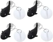 Animal Water Plug 4pcs Chain Sink Stopper Sink Drain Cover Shower Stopper Drain Bath Plug Kitchen Accessories