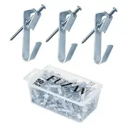 Picture Hangers (50 Pcs-50lbs)，Fuzan Heavy Duty Picture Hooks with Silver 50lbs