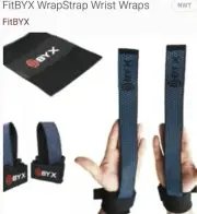 Fitbyx Wrist Straps For Heavy Lifting/moving &Mesh Bag, Black and Red, New- L124