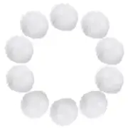 2.8 Inch Faux Fur Pom Pom Balls, 10 Pcs White Faux Fur Pom Poms for Hats