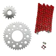 Red 525x110 O-Ring Chain & 15/38 Sprockets for Honda NightHawk 750 1991-2003