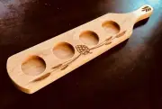 Wood Beer Glass Paddle Sampler Bar Sign Home brew Flight hopps barley