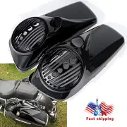 Black 8" Speaker Lids w/ Tweeter port Fits For Harley 1994-2013 Touring Models