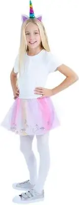 Smiffys 53156 Rainbow Unicorn Kit, Girls, Multi-Colour, One Size