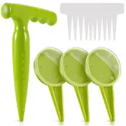 14pcs Seed Dispenser Planter Tool Set Adjustable Garden Seeder Sower with 5 Dial Settings Plant Dibber with Measurements