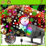 Christmas Star Shower Slide Show Laser Projector Light Whit Snow Projection Lamp