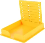 LALAFINA Label Holder Sticker Dispenser Organizer Box for Note Pads Business Cards and Desk Cards Easy-to-Clean Desk Accessory