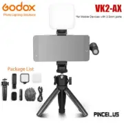 Godox VK2-AX Phone Microphone LED Light Tripod Vlog Kit for Mobile Devices pe66