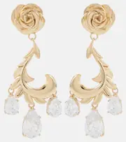 [Magda Butrym] Magda Butrym Crystal-embellished gold-plated drop earrings One Size gold