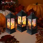 HALLOWEEN DECORATION LED CANDLES TEA LIGHT VINTAGE CASTLE PU