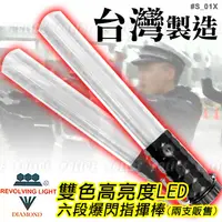 在飛比找PChome24h購物優惠-雙色高亮度LED六段爆閃多功能指揮棒(S-01X兩支)