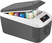Car Refrigerator Cooler Warmer, 12v DC and 100-240v AC Electric Portable Refrigerator Car Cooler 12 Liter Capacity for Skin Care, Beverage, Food, Home, Office and Car