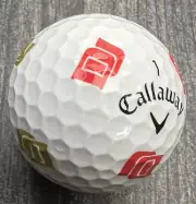 Callaway Chrome Soft Truvis Red & Gold DU Rare New Golf Ball (1)