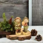 Funny Scarecrow Figurine Resin Miniature Statue Pumpkin Scarecrow Doll Garden