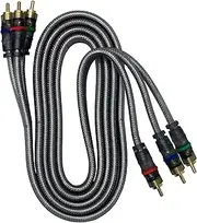 GE 87604 6-Feet Component Video Cable, Silver