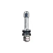 (4) CHROME METAL BOLT IN VALVE STEMS .453" BORE 1.25" LONG ENKEI LOW PROFILE
