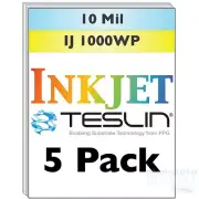 Inkjet Teslin Synthetic Paper For Making PVC-Like ID Cards - 5 Sheets