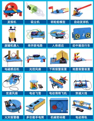 科學小實驗物理科技手工小制作電動籠中鳥材料10歲小學生益智