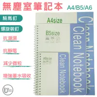 在飛比找蝦皮商城優惠-無塵室筆記本 現貨記事本 抗靜電 護眼 無塵室 A4 B5 