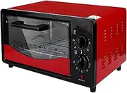 Mini Oven Three-in-one Breakfast Machine 12L Adjustable Temperature Control 60 Minutes Timed Convection Toaster Oven Household Multifunctional Easy Clean (Color : Red)