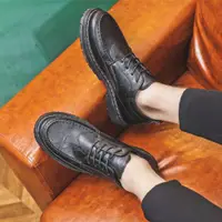 在飛比找ETMall東森購物網優惠-英倫皮鞋商務青年韓版伴郎皮鞋