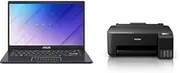 ASUS Vivobook Go 14 Laptop, 14-inch, 128GB eMMC /4GB RAM, Intel Celeron N4500 (2022) and Epson EcoTank ET-1810 Wireless Single-Function Printer, Black, C11CJ71501