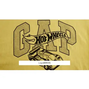 Gap 男幼童裝 Gap x 風火輪聯名 Logo純棉印花圓領長袖T恤-黃色(774029)