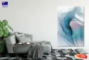 Blue & Pink Gold Marble Abstract Wall Canvas Home Decor Australian Made Quality