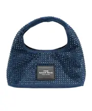 Marc Jacobs Embellished Denim Mini Sack Bag One size blue