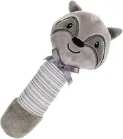 HONMEET Plush Hand Rattle Creative Cartoon Animal Shaker for Crib Civet Multi Purpose Grip for Hearing and Vision Development Present for Newborns
