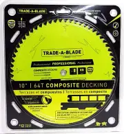 (J) NORSKE - Trade-A-Blade 10" X 64T Composite Decking Saw Blade #TCSBP228