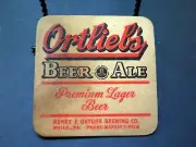 VINTAGE “ORTLIEB’S” BEER ALE COASTER BREWERY