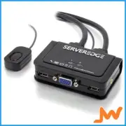 Serveredge 2-Port USB / VGA Cable KVM Switch With Audio And Remote