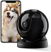 Imou 5MP Security Camera Indoor 360°, Pet Dog Camera Baby Monitor, AI Human Detection, Smart Tracking, Siren Spotlight, Night Vision, 2-Way Audio, Privacy Mode, Works with Alexa
