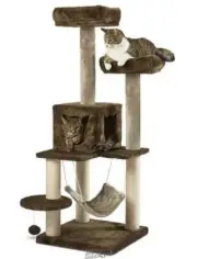 Hammacher Kitty Power Paws Cat Condo Scratching Pole Kitten Posts Resting Areas