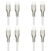 4x EFM Pro Power 2m Male USB-C Data Cable Charging Cord For Samsung S23+ White