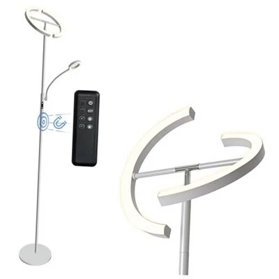 Modern LED Rotatable Floor Lamp with Reading Light,Eye-Protection Standing
