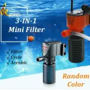 3 in1 Aquarium Filter Submersible Oxygen Internal Fish Air Pump Water Tank