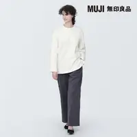 在飛比找momo購物網優惠-【MUJI 無印良品】女有機棉粗織圓領長袖T恤(共8色)