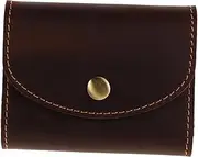 [EXHUMKY] Men's Minimalist Wallet 12 Credit Card Holder Organizer Soft Leather Small Card Case Snap Closure Business Wallet