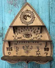 Planchette Spirit Board Crystal Shelf, Pendulum Shelf , Witchy Gift , Goth Decor