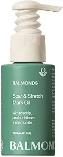 Balmonds Rosehip Scar Oil 50ml - Cold Pressed 100% Natural Oil - Removes Scars, Skin Markings, Uneven Skin Tone, Acne Scars and Stretch Marks - Hydrating, Nourishing & Moisturising