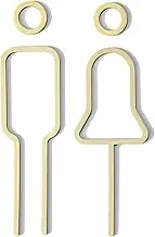 Toilet Sign Plastic Sign Men's and Women's Toilet Signs, Toilet Sign Men's and Women's Toilet Door Plate Wash Room Sign Wc Plate Bathroom Signs Board