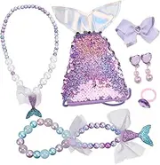 [VALICLUD] Girls Jewelry Set 6pcs Handmade Necklace Bracelet Set Jewelries Creative Chain Purse
