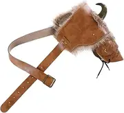 VALICLUD Leather Shoulder Pauldrons Costumes Viking Costume Women Viking Costume Men Cloak with Hood Men Outfit for Men Fur Cloak Men Accessories Viking Pants Viking Costume