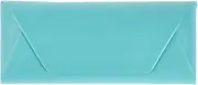 [COMNICO] Hard Shell Eyeglasses Case,1 Pcs Portable Sunglass Case Lightweight PU Leather Eyeglass Case Cyan Pocket Size Slim Reading Glasses Case Travel Eyeglass for Women Men, Cyan