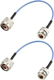 XYWHPGV N Male to N Female Bulkhead RG405 RF Coaxial Coax Cable 0.15M/0.5Ft 2pcs(af497 a6461 59d6a 2c917 81854 402b6